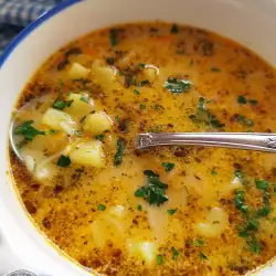 Картофена супа с масло