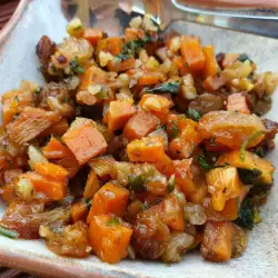 Вкусно предястие със сладки картофи и моркови