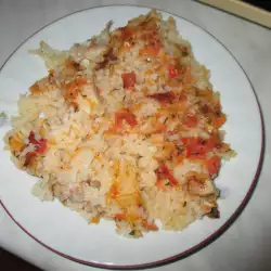 Ориз с бекон и домати