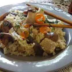 Най-вкусният ориз на фурна със свинско месо и гъби
