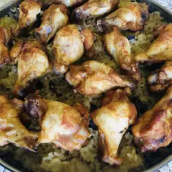 Пиле с ориз и гъби