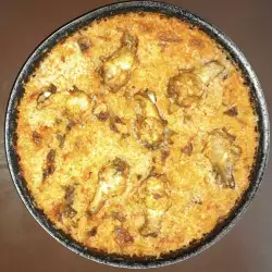 Ориз с мариновани пилешки маншони