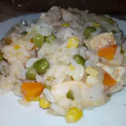 Ориз в мултикукър с пиле и зеленчуци