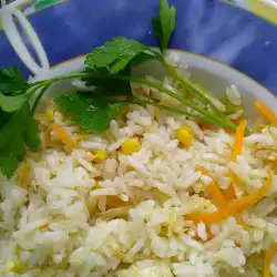 Ориз със зеленчуков бульон без месо