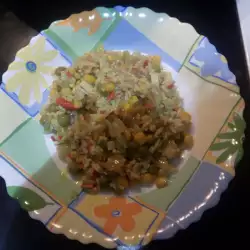 Зеленчуков ориз с рулца от раци