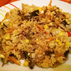 Ориз с гъби и зеленчуци