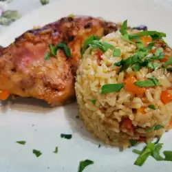 Пиле с ориз и босилек
