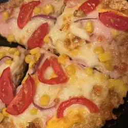 Пица с чедър без тесто