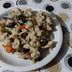 Пиле с ориз и чушки