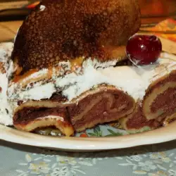 Палачинкова торта с два крема