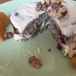 Минипалачинкова торта с прасковен крем