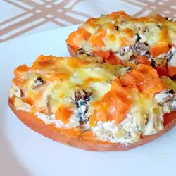 Пълнен батат с гъби