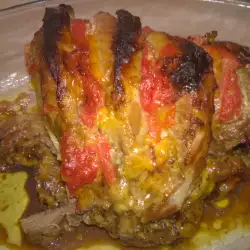 Печено свинско с домати
