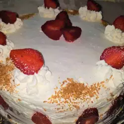 Пандишпанова торта със сметана