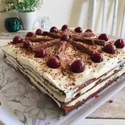 Десерт със сметана и шоколад