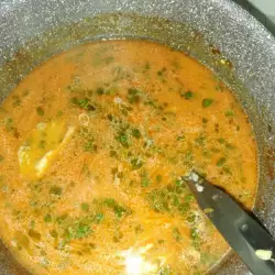 Пилешка супа с фиде и домати