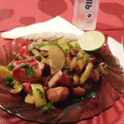Пиле с хрупкави зеленчуци