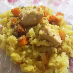 Пиле с ориз и моркови на фурна