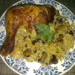Ориз на фурна с пилешки бульон