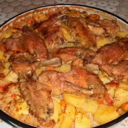 Картофи с ориз и пилешко