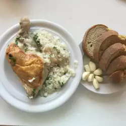 Пилешко с ориз и магданоз