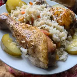 Пиле с ориз и бяло вино