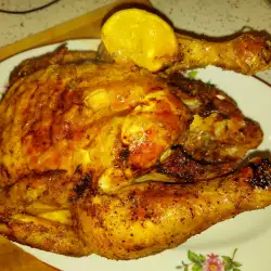 Печено пиле със зехтин