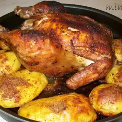 Хрупкаво пиле с картофи