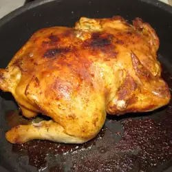 Печено пиле с магданоз