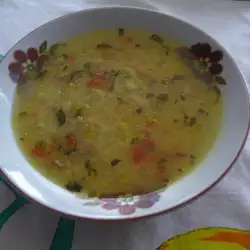 Пилешка супа с ябълки и керевиз