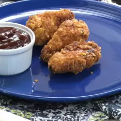 Панирано пиле с чесън