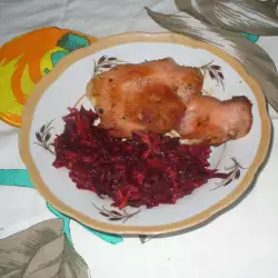 Пилешко с кашкавал и шунка