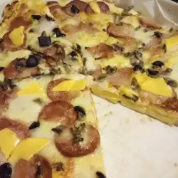 Пица с гъби и маслини