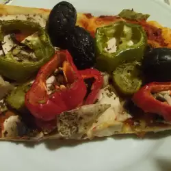 Пица с гъби и зеленчуци