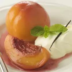 Десерт с праскови и портокалова кора