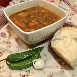 Постна супа с чесън