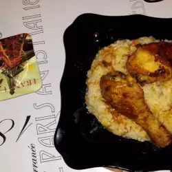 Пиле с ориз и зелен лук