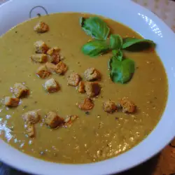 Постна супа с грах и печурки