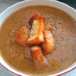 Постна крем супа от кафява леща