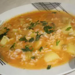 Постна супа с ориз и картофи