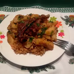Картофи с ориз и куркума