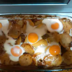 Телешко с картофи и яйца