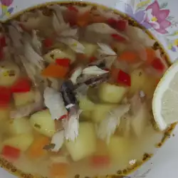 Рибена чорба със скумрия и зеленчуци