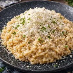 Ризото с трюфели, манатарки и печурки