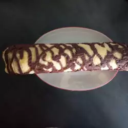 Бананово руло с течен шоколад