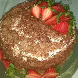 Шоколадова торта с ягоди и компот
