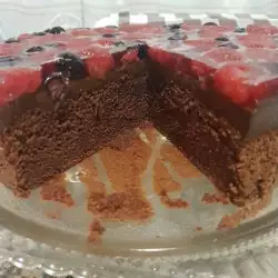 Шоколадов кекс с ягоди и боровинки