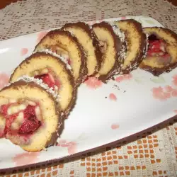 Десерт със заквасена сметана и малини