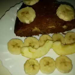 Десерт с праскови и банани