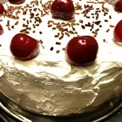 Торта с череши и бял шоколад